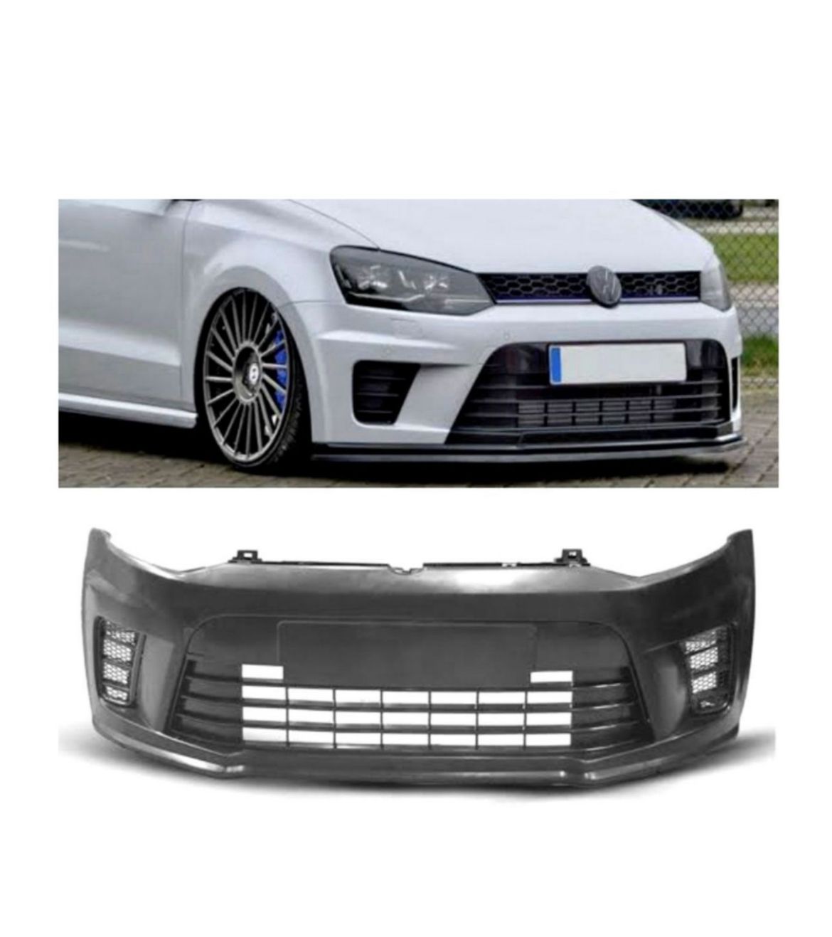 WRC Style Front Car Bumper Compatible with VW Polo 6 & Oms Airfreshener