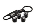 Fancy Tyre Valve Caps with Key Ring - VW